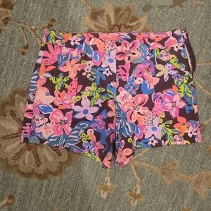 Lilly Pulitzer Pink and Blue Floral High Waist Shorts